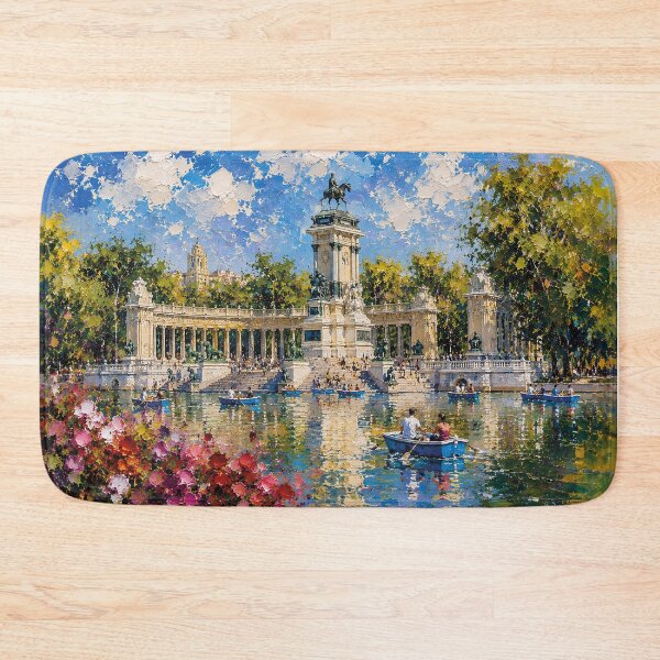 Item preview, Parque del Buen Retiro - Madrid in Spain painting. designed and sold by GalleryKauffeld.