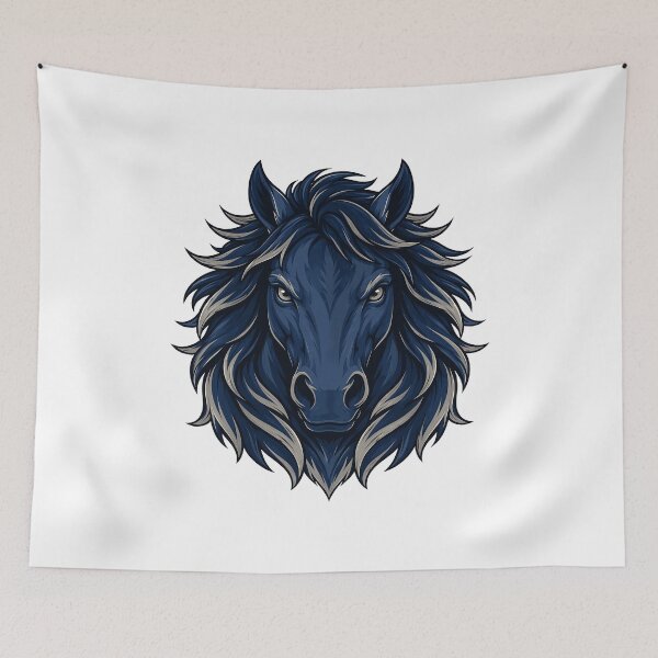 Item preview, Majestic Dark Blue Horse Head Art designed and sold by MeneesStefano.