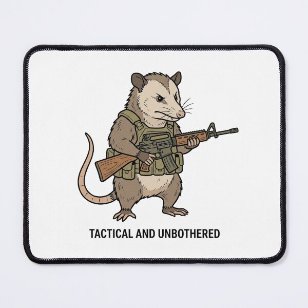 Item preview, Tactical Possum Tactical And Unbothered Funny Opossum Military Gun Humor designed and sold by raedattia.