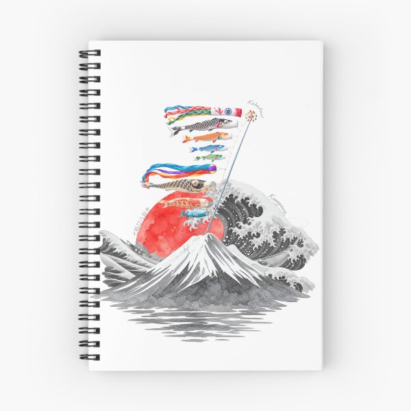 Item preview, Japanese Koinobori Carp Flags Mount Fuji Great Wave Art designed and sold by No.Brain.No.Pain.