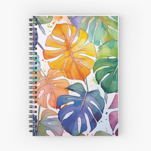 Item preview, Tropical Monstera Leaves Watercolor | Vibrant Botanical Jungle Art designed and sold by Becky-Poppins.