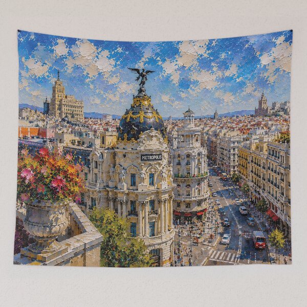 Item preview, Pintura de la ciudad de Madrid – La hermosa capital de España designed and sold by GalleryKauffeld.