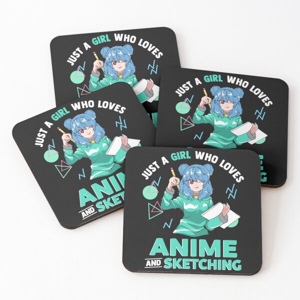 Item preview, Just A Girl Who Loves Anime and Sketching Drawing Art designed and sold by ClairLuther571.