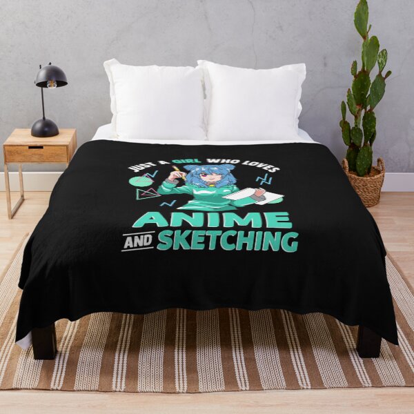 Item preview, Just A Girl Who Loves Anime and Sketching Drawing Art designed and sold by ClairLuther571.