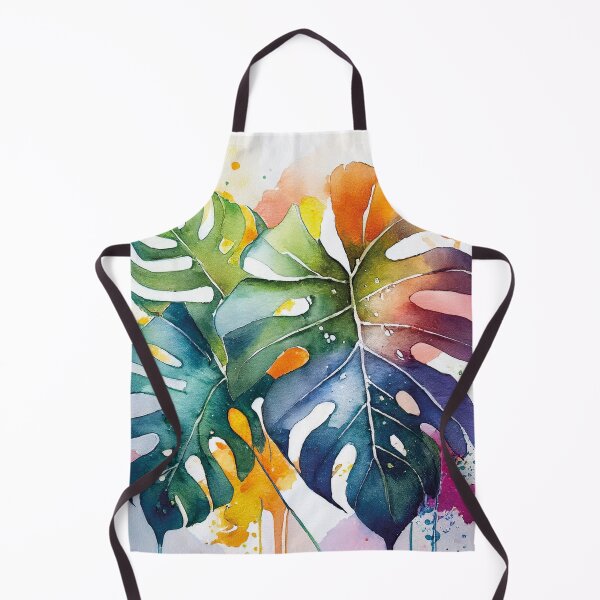 Item preview, Colorful Monstera Leaves Watercolor | Tropical Art designed and sold by Becky-Poppins.