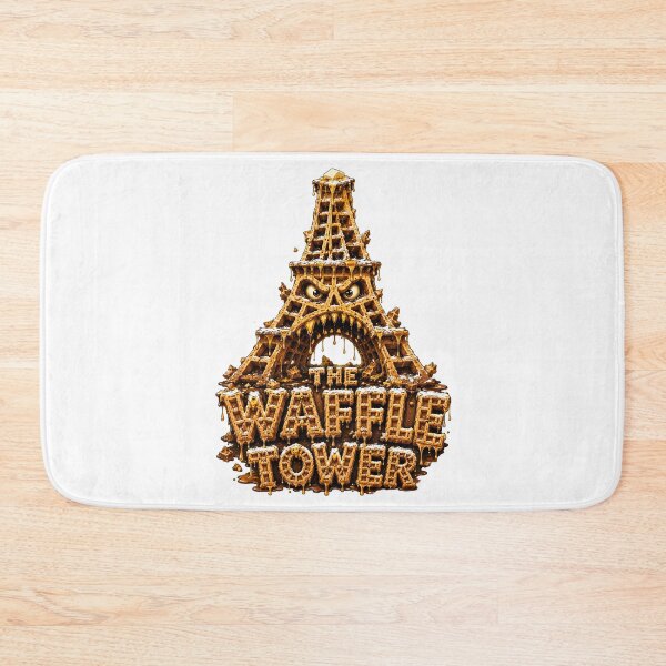 Item preview, The Waffle Tower - Scary Eiffel Tower Monster Funny Horror Print designed and sold by HorrorWorldWeb.
