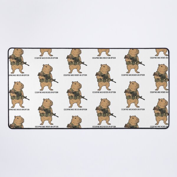 Item preview, Tactical Capybara Escaping Was Never An Option Funny Giant Rodent Military Gun Humor designed and sold by raedattia.
