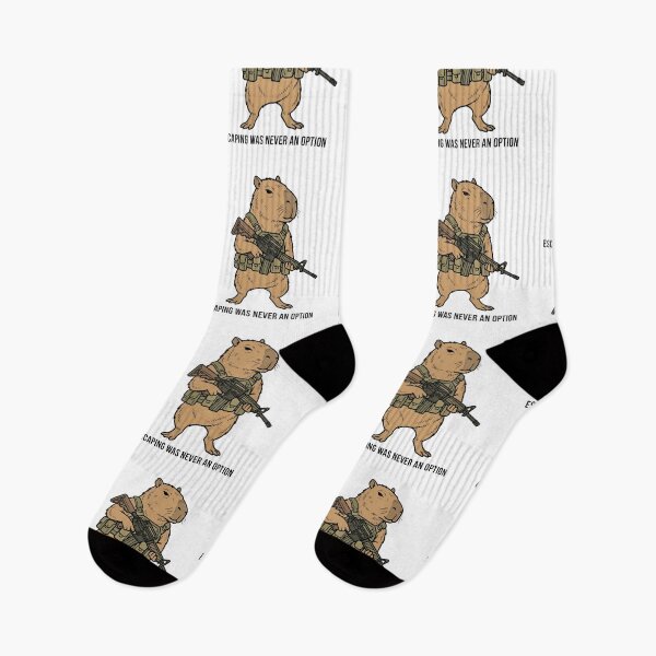Item preview, Tactical Capybara Escaping Was Never An Option Funny Giant Rodent Military Gun Humor designed and sold by raedattia.