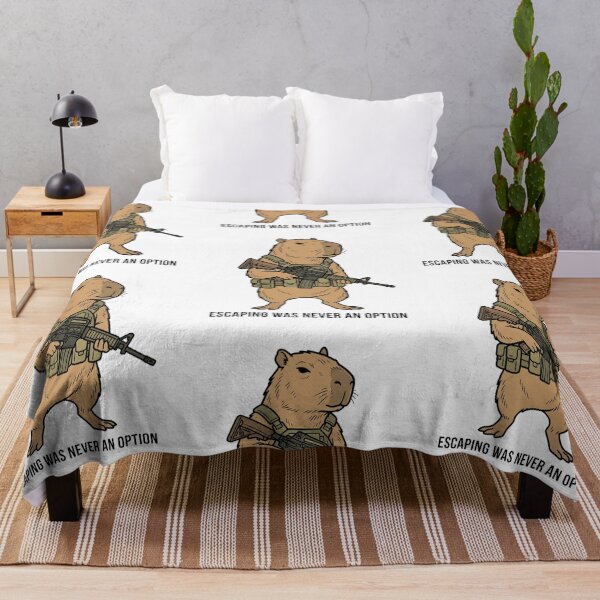 Item preview, Tactical Capybara Escaping Was Never An Option Funny Giant Rodent Military Gun Humor designed and sold by raedattia.