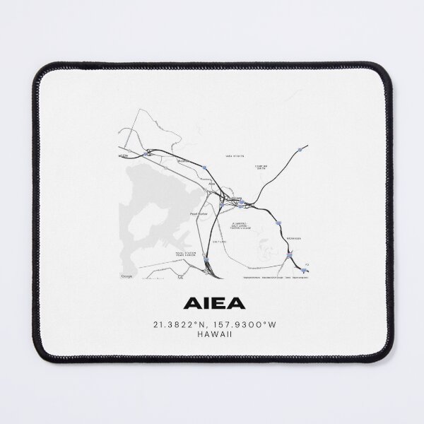 Item preview, Aiea Hawaii Map | Minimalist Oahu Location Design designed and sold by RM-Journey.