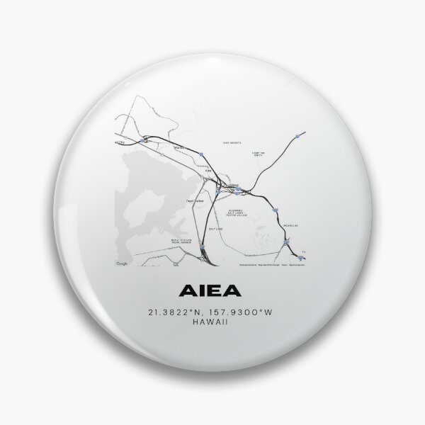 Artikelvorschau, Aiea Hawaii Karte | Minimalistisches Oahu-Standortdesign entworfen und verkauft von RM-Journey.