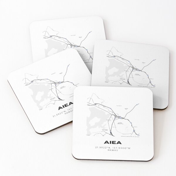 Item preview, Aiea Hawaii Map | Minimalist Oahu Location Design designed and sold by RM-Journey.