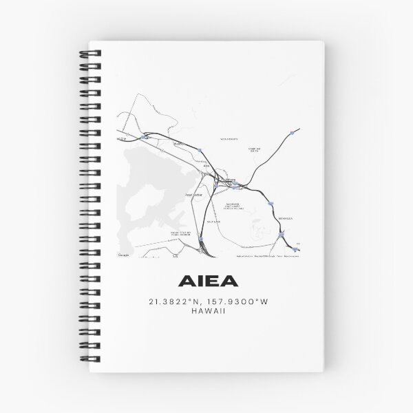 Item preview, Aiea Hawaii Map | Minimalist Oahu Location Design designed and sold by RM-Journey.