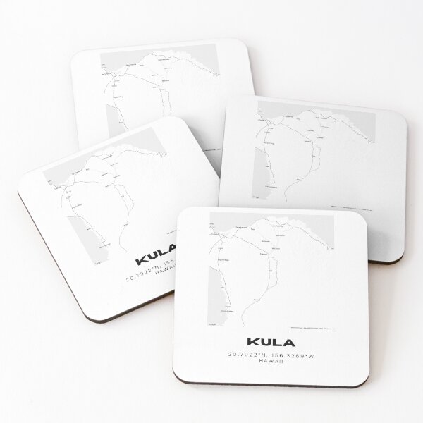 Item preview, Kula Maui Map | Minimalist Hawaii Location Design designed and sold by RM-Journey.