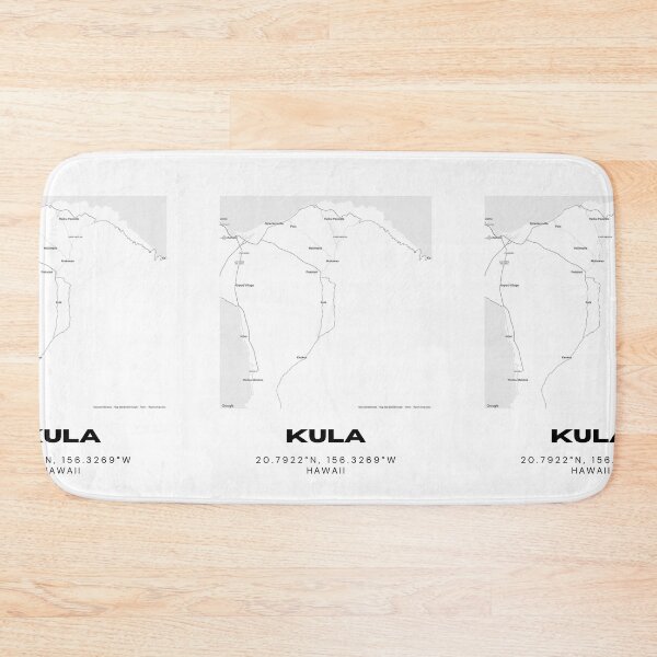 Item preview, Kula Maui Map | Minimalist Hawaii Location Design designed and sold by RM-Journey.