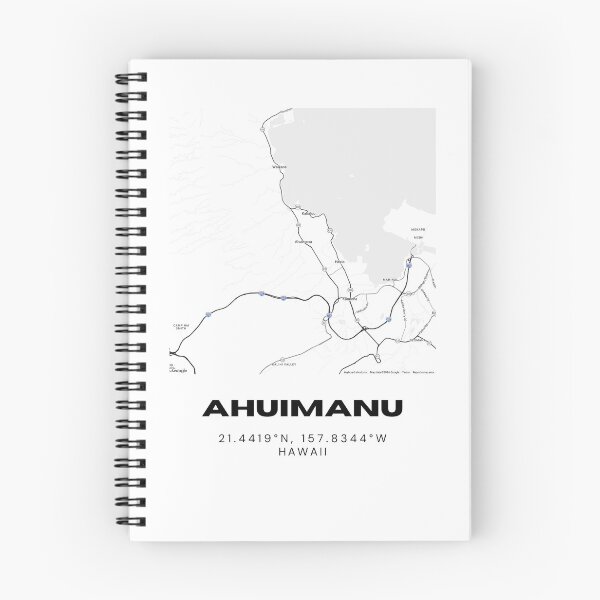 Item preview, Ahuimanu Hawaii Map | Minimalist Oahu Location Design designed and sold by RM-Journey.