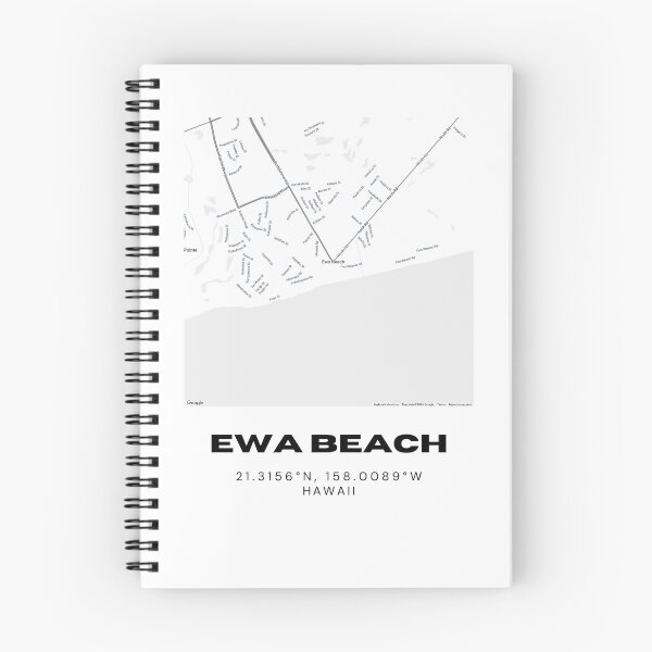 Item preview, Ewa Beach Hawaii Map | Minimalist Oahu Coastal Design designed and sold by RM-Journey.