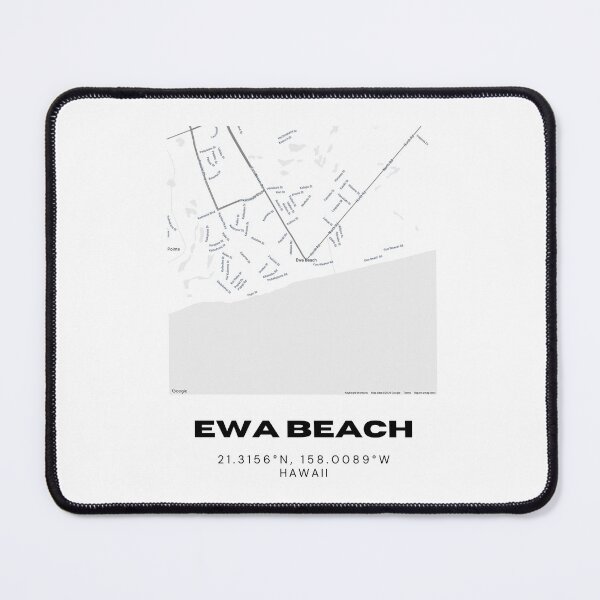 Item preview, Ewa Beach Hawaii Map | Minimalist Oahu Coastal Design designed and sold by RM-Journey.