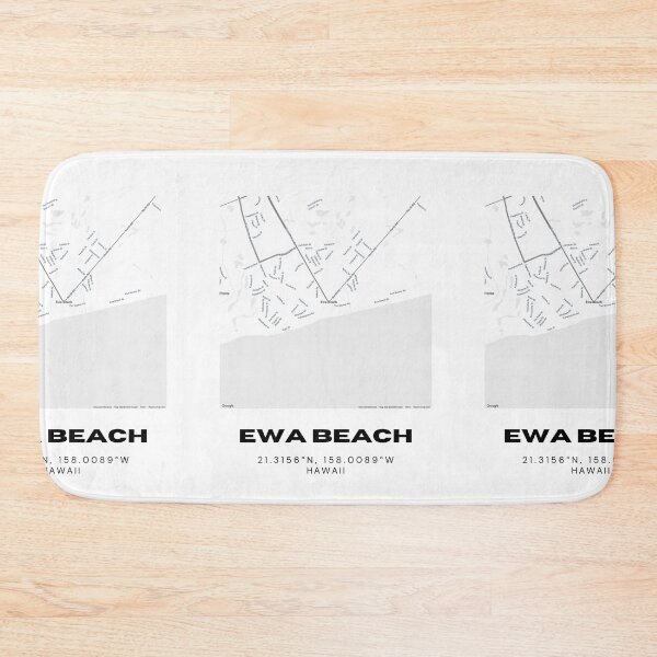 Item preview, Ewa Beach Hawaii Map | Minimalist Oahu Coastal Design designed and sold by RM-Journey.