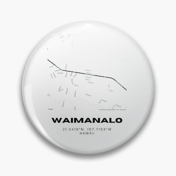 Artikelvorschau, Waimanalo Hawaii Karte | Minimalistisches Oahu-Küstendesign entworfen und verkauft von RM-Journey.