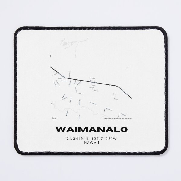 Item preview, Waimanalo Hawaii Map | Minimalist Oahu Coastal Design designed and sold by RM-Journey.