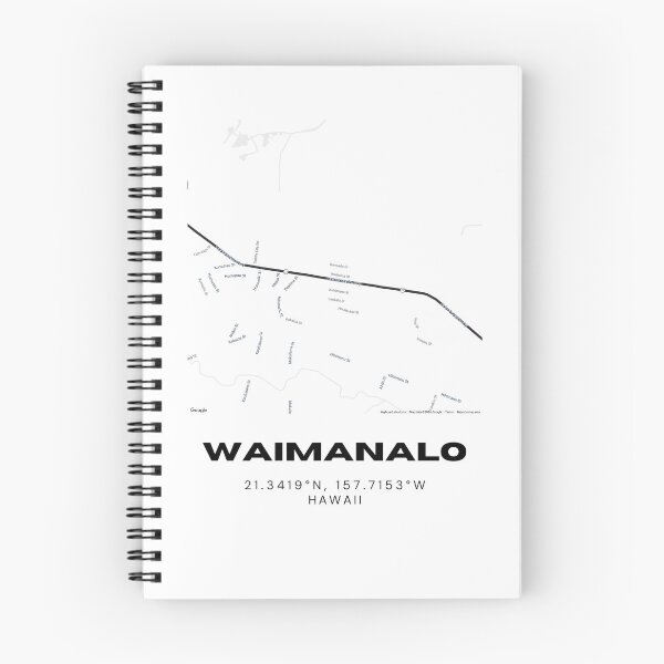 Item preview, Waimanalo Hawaii Map | Minimalist Oahu Coastal Design designed and sold by RM-Journey.