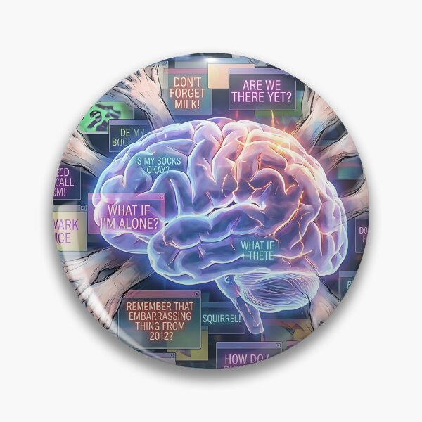 Item preview, Overthinking Brain Multitasking Mental Pop Up Chaos designed and sold by Michaelragheb.