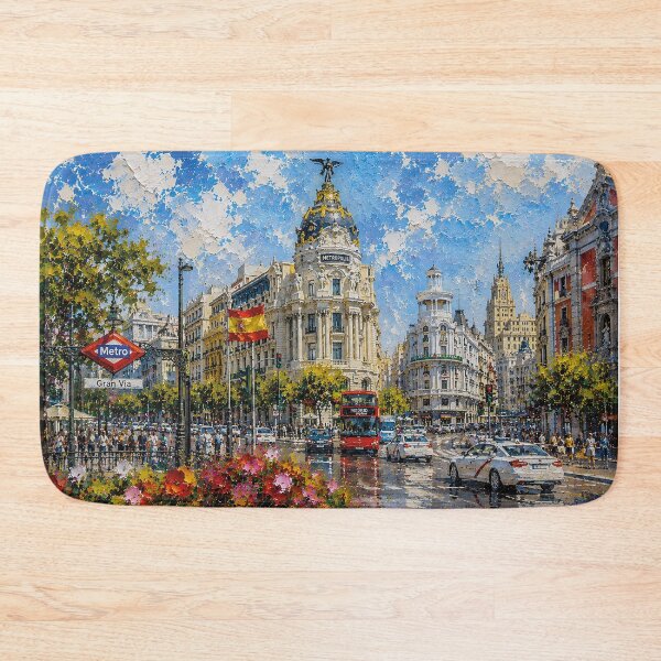 Item preview, A Painting of Madrid, Spain – A Beautiful Capital City in Europe designed and sold by GalleryKauffeld.