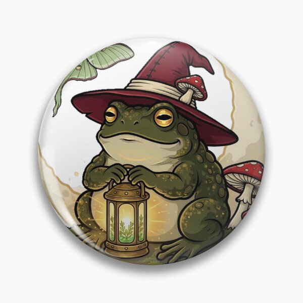 Item preview, Moonlit Toad Alchemist Goblincore Witch Frog designed and sold by Zenther.
