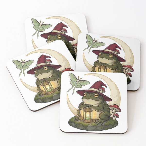 Item preview, Moonlit Toad Alchemist Goblincore Witch Frog designed and sold by Zenther.