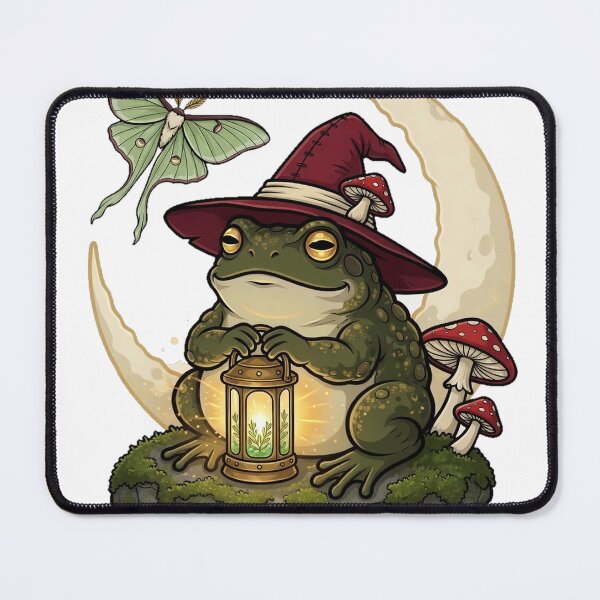 Item preview, Moonlit Toad Alchemist Goblincore Witch Frog designed and sold by Zenther.