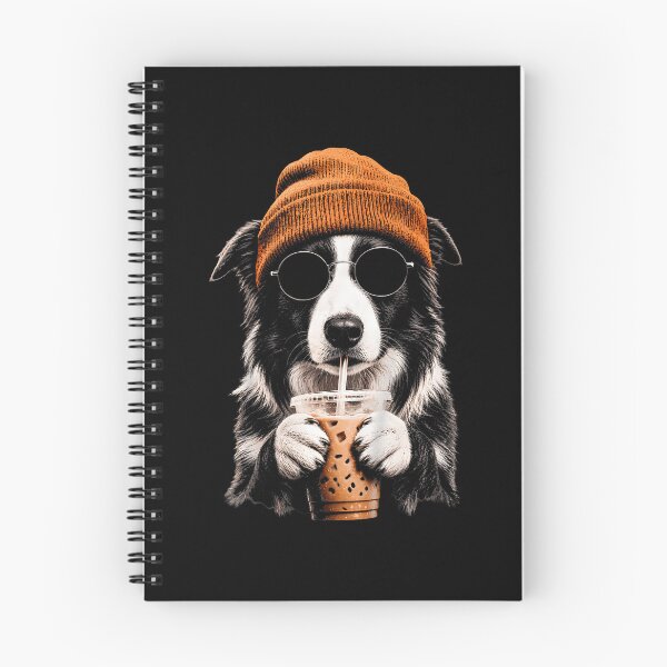 Item preview, Border Collie Drinking Iced Coffee Funny Dog Hipster designed and sold by Trippy-Toad.