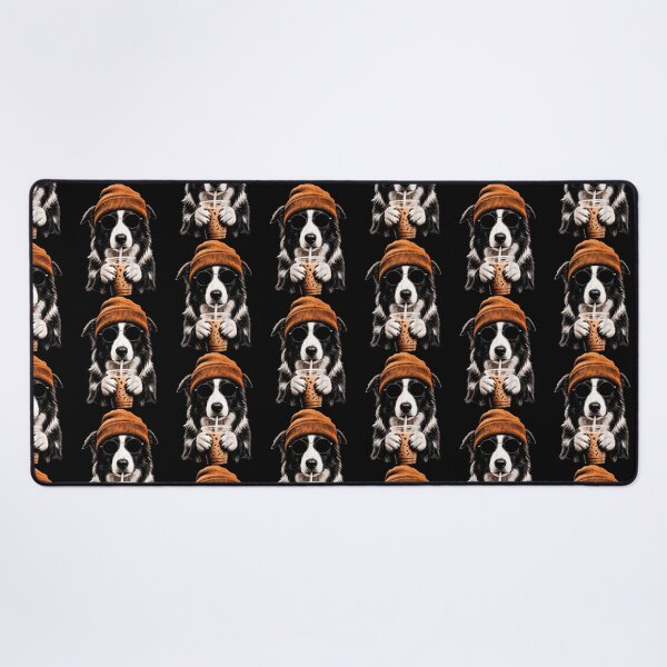 Item preview, Border Collie Drinking Iced Coffee Funny Dog Hipster designed and sold by Trippy-Toad.
