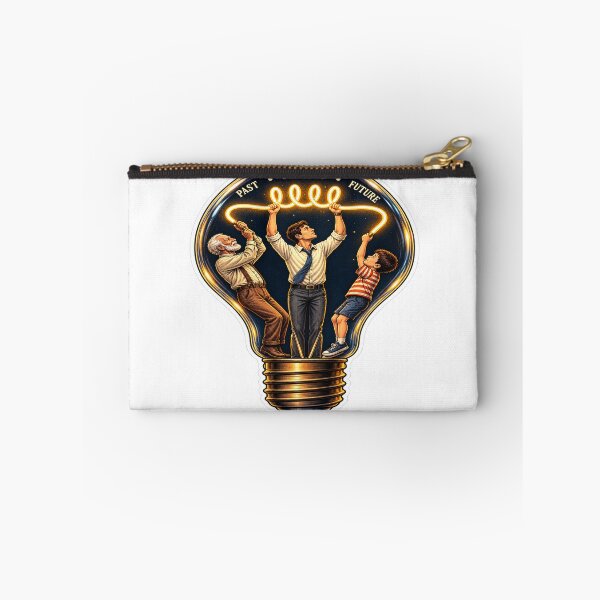Item preview, Past Present Future – Life Ideas and Generations Inspirational Light Bulb Sticker designed and sold by Genzfirevibes.