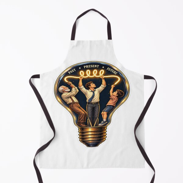 Item preview, Past Present Future – Life Ideas and Generations Inspirational Light Bulb Sticker designed and sold by Genzfirevibes.