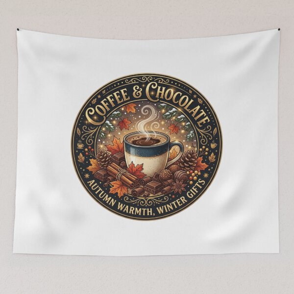 Item preview, Coffee and Chocolate Autumn Warmth Winter Holiday Design designed and sold by KreatoLab.