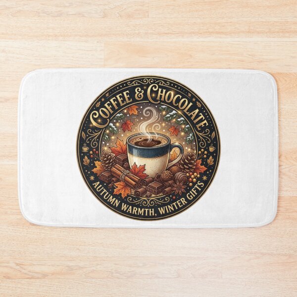 Item preview, Coffee and Chocolate Autumn Warmth Winter Holiday Design designed and sold by KreatoLab.