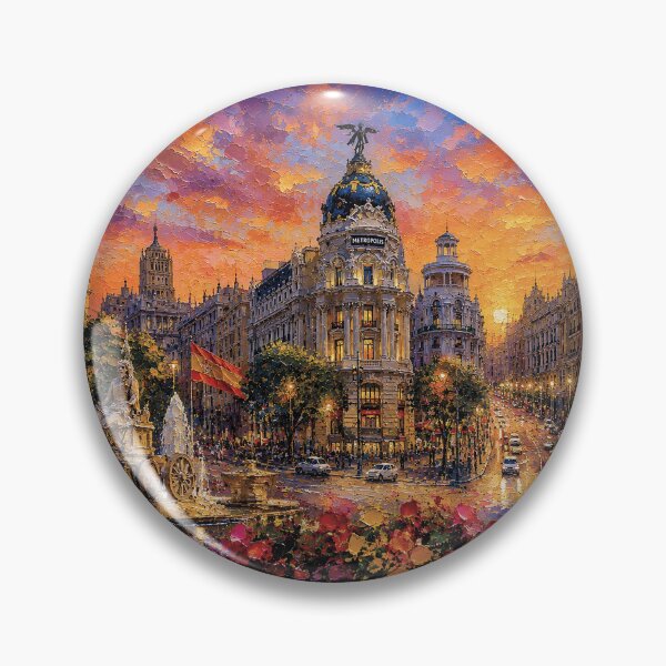 Item preview, Madrid by night painting, Spain – A Beautiful city in Europe. designed and sold by GalleryKauffeld.