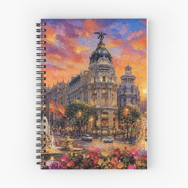 Item preview, Madrid by night painting, Spain – A Beautiful city in Europe. designed and sold by GalleryKauffeld.