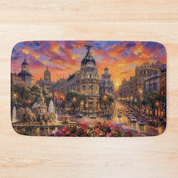 Item preview, Madrid by night painting, Spain – A Beautiful city in Europe. designed and sold by GalleryKauffeld.