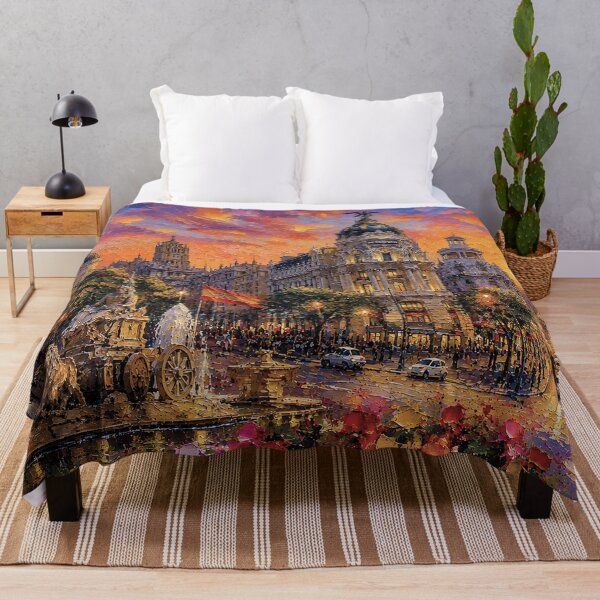 Item preview, Madrid by night painting, Spain – A Beautiful city in Europe. designed and sold by GalleryKauffeld.