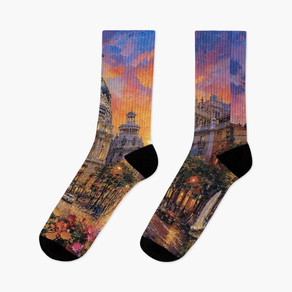 Item preview, Madrid by night painting, Spain – A Beautiful city in Europe. designed and sold by GalleryKauffeld.