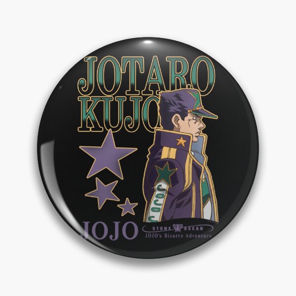 Item preview, Jotaro Kuju Side Profile Portrait with Stars Colorful Anime designed and sold by ClairLuther571.