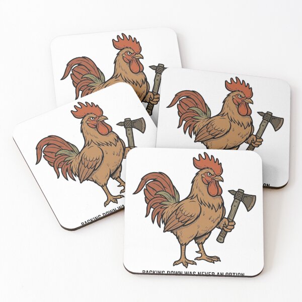 Item preview, Tactical Rooster Backing Down Was Never An Option Funny Chicken Axe Humor designed and sold by raedattia.
