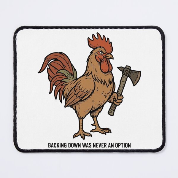 Item preview, Tactical Rooster Backing Down Was Never An Option Funny Chicken Axe Humor designed and sold by raedattia.