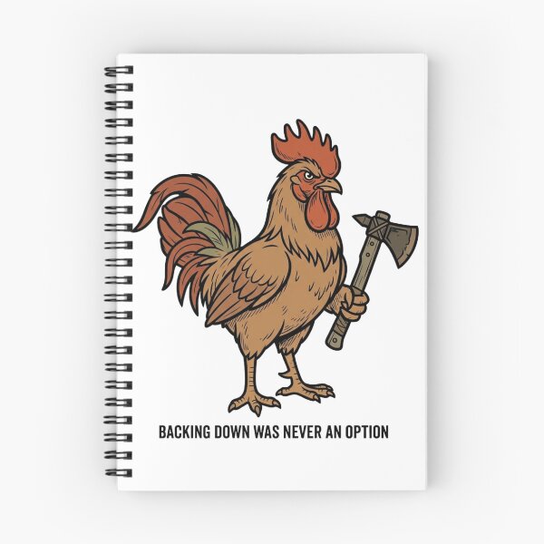 Item preview, Tactical Rooster Backing Down Was Never An Option Funny Chicken Axe Humor designed and sold by raedattia.