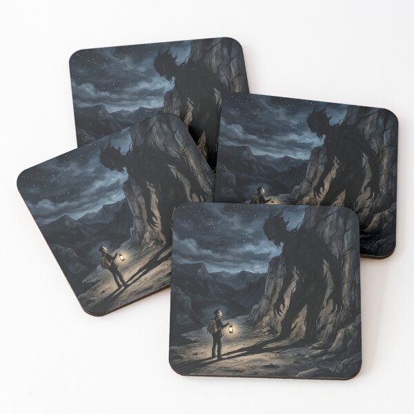 Item preview, Traveler Facing Shadow Monster Mountain Trail Darkness designed and sold by Michaelragheb.