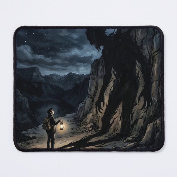 Item preview, Traveler Facing Shadow Monster Mountain Trail Darkness designed and sold by Michaelragheb.