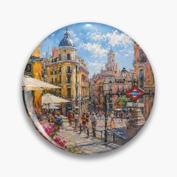 Item preview, Madrid, Spain – a painting of a summer day in this beautiful European city. designed and sold by GalleryKauffeld.