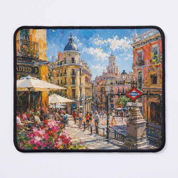 Item preview, Madrid, Spain – a painting of a summer day in this beautiful European city. designed and sold by GalleryKauffeld.